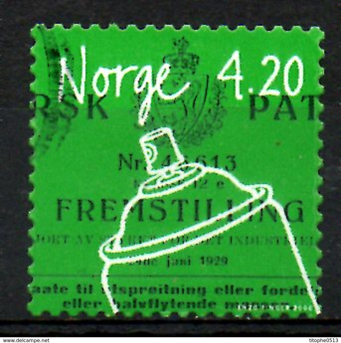 NORVEGE. N°1306 Oblitéré De 2000. Invention/Bombe Aérosol. - Gebraucht