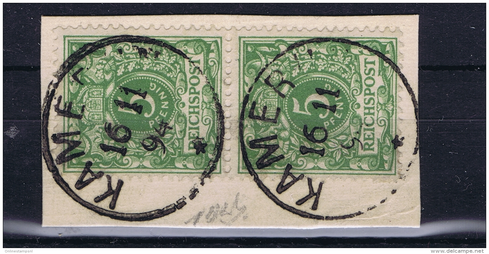 Deutsch Kamerun : Vorlaufer V46  Pair Signed/ Signé/signiert/ Approvato Burger - Kamerun