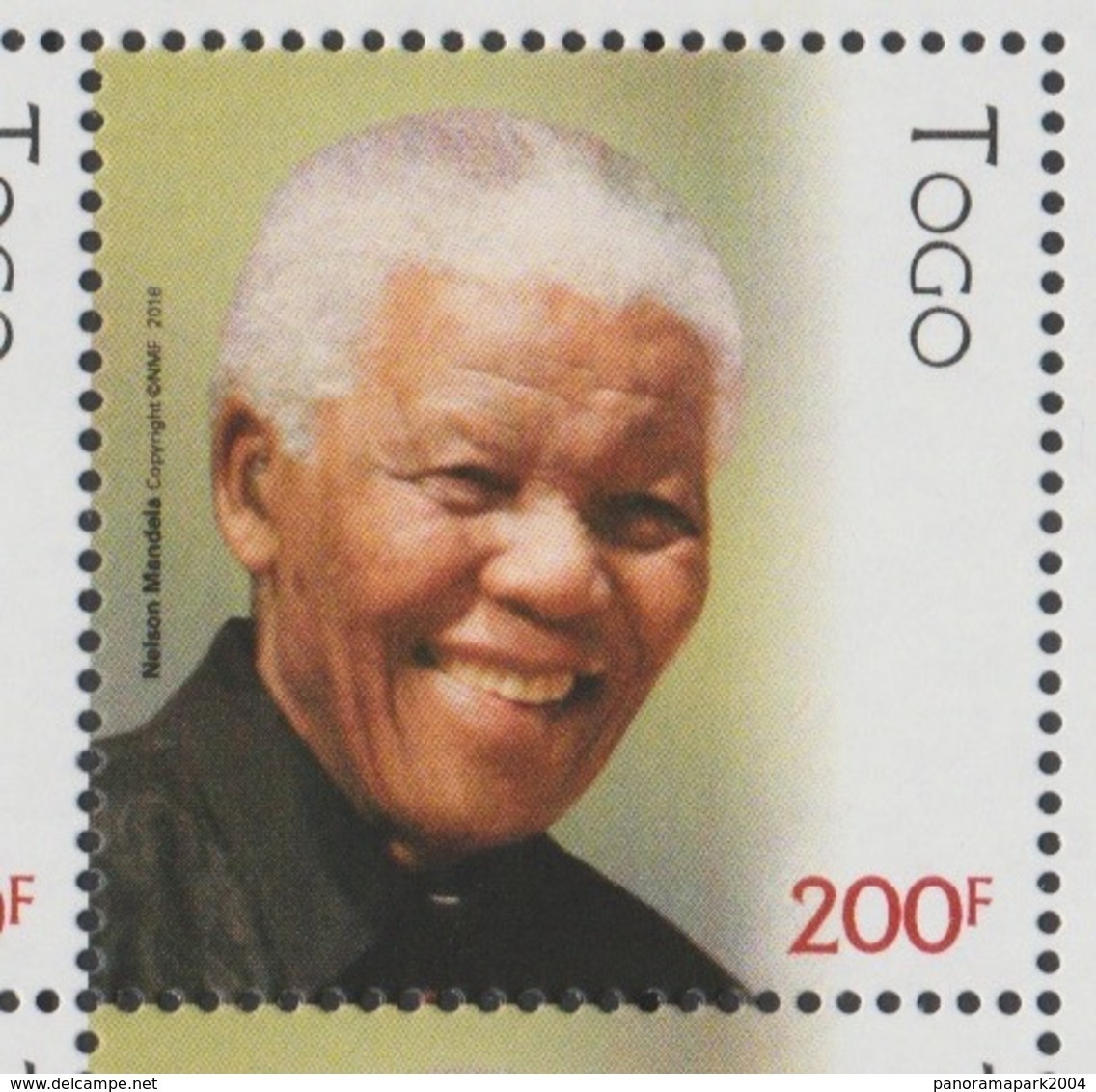 Togo 2018 Mi. ? Stamp Joint Issue PAN African Postal Union Nelson Mandela Madiba 100 Years - Gemeinschaftsausgaben