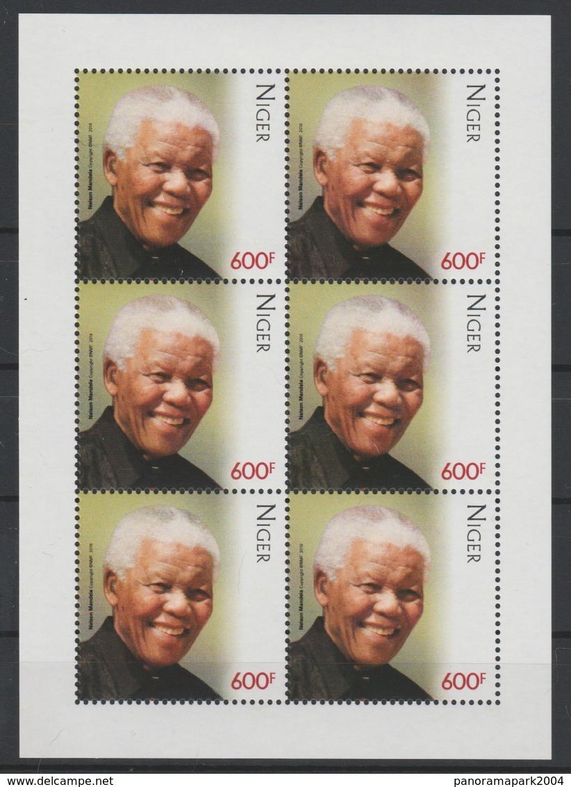 Niger 2018 Mi. ? M/S Joint Issue PAN African Postal Union Nelson Mandela Madiba 100 Years - Niger (1960-...)