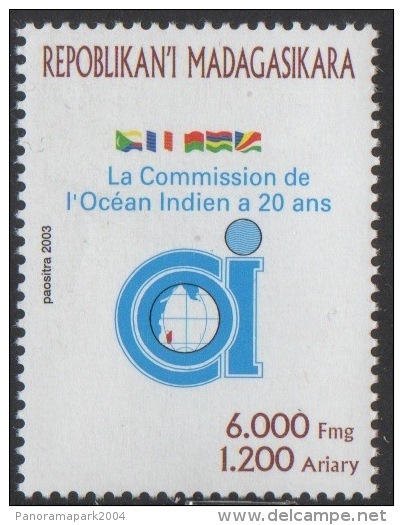 Madagascar Madagaskar 2003 Mi.2611 Commission De L'Océan Indien 20 Ans Indian Ocean Indisches Ozean MNH ** - Madagaskar (1960-...)