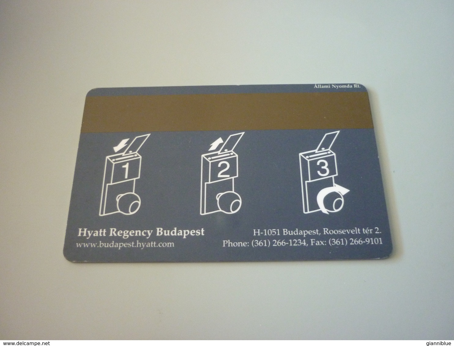 Hungary Budapest Hyatt Regency Hotel Room Key Card (Wien M. Frey Wille Jewel Jewellery) - Chiavi Elettroniche Di Alberghi