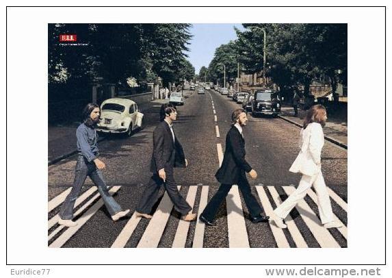 The Bealtes Down The Abbey Road Postcard RPPC  - Size 15x10 Cm. Aprox. - Cantantes Y Músicos