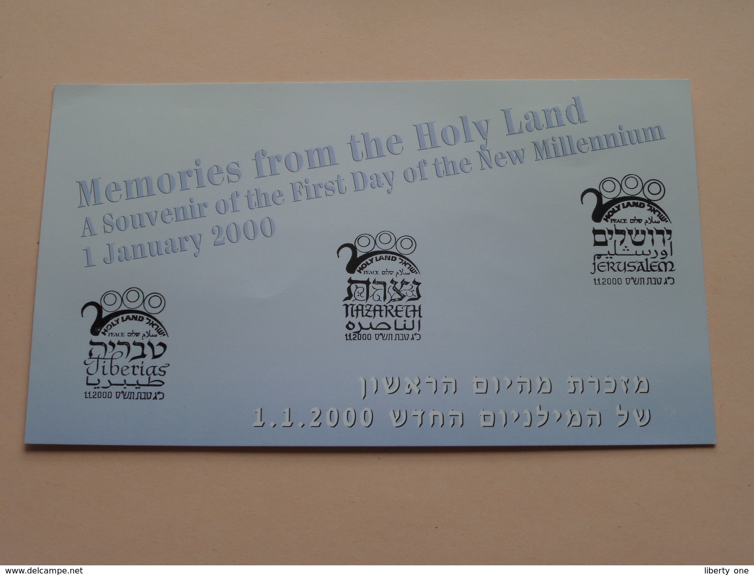 01/01/2000 Memories From The HOLY LAND - A Souvenir Of The First Day New Millennium ( See Photo Please ) ! - Brieven En Documenten