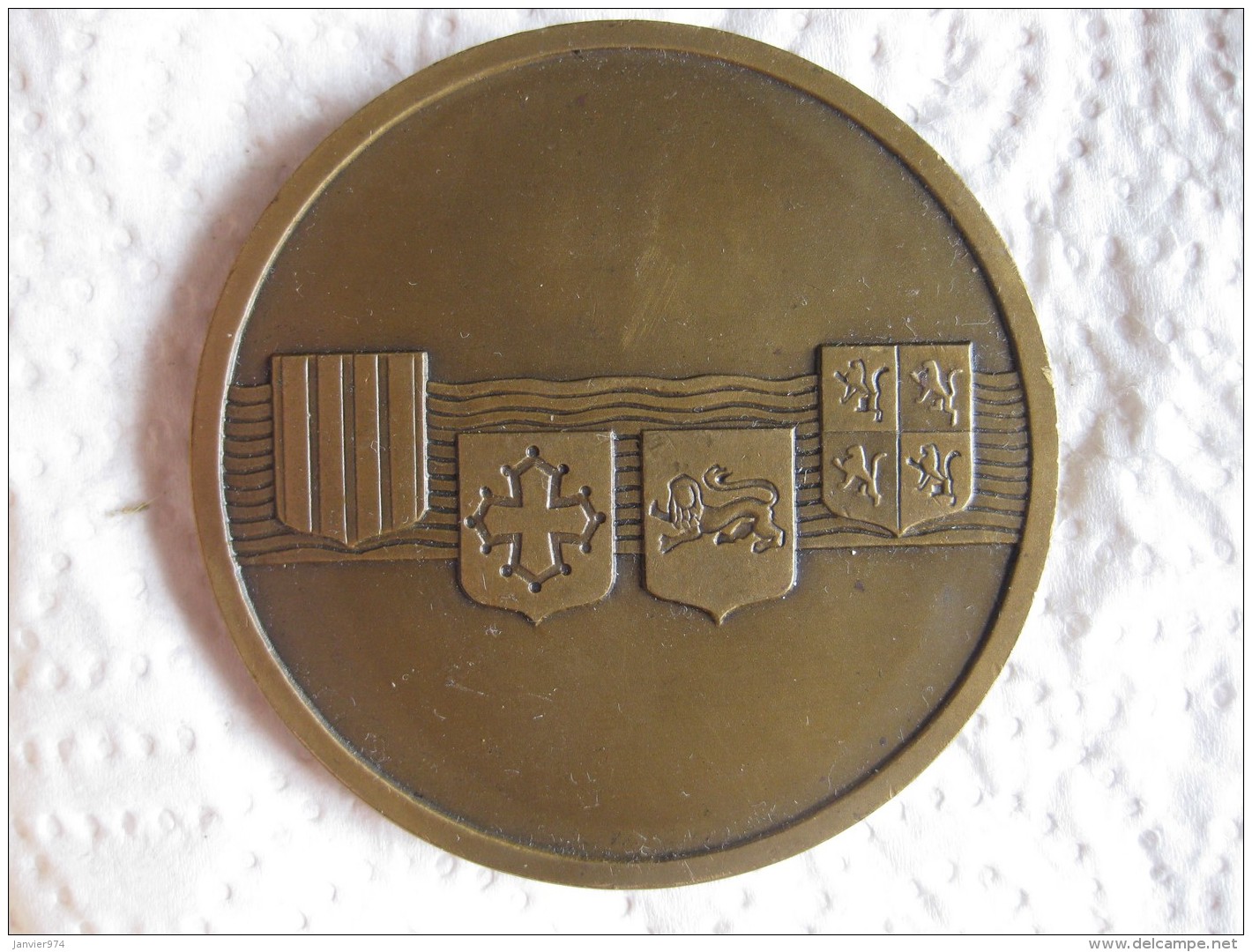 Médaille Fleuve Garonne, Femme Nue Par Marcel Renard En 1936, Art Deco - Autres & Non Classés