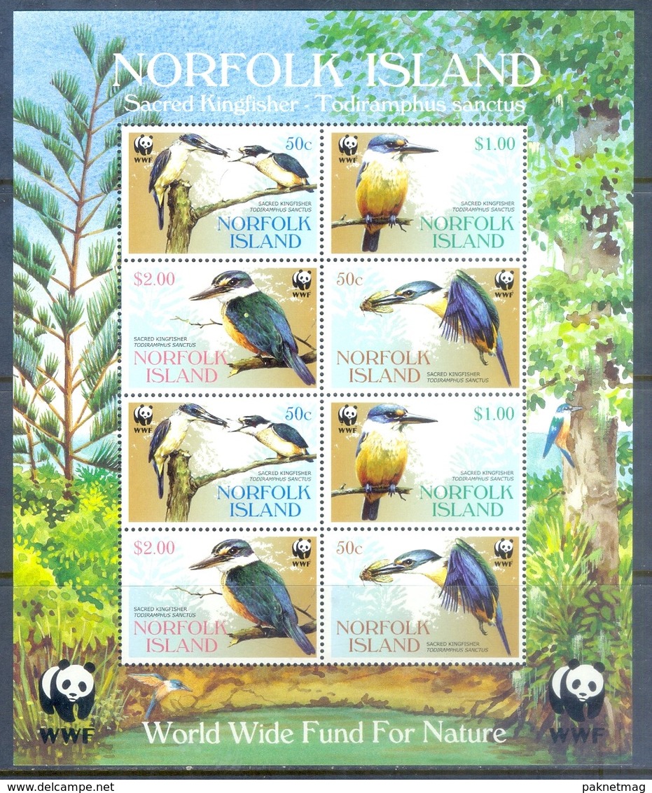 K104- Norfolk Island 2004 Stamps Bee Eaters Birds. Australia. WWF. W.W.F. - Unused Stamps