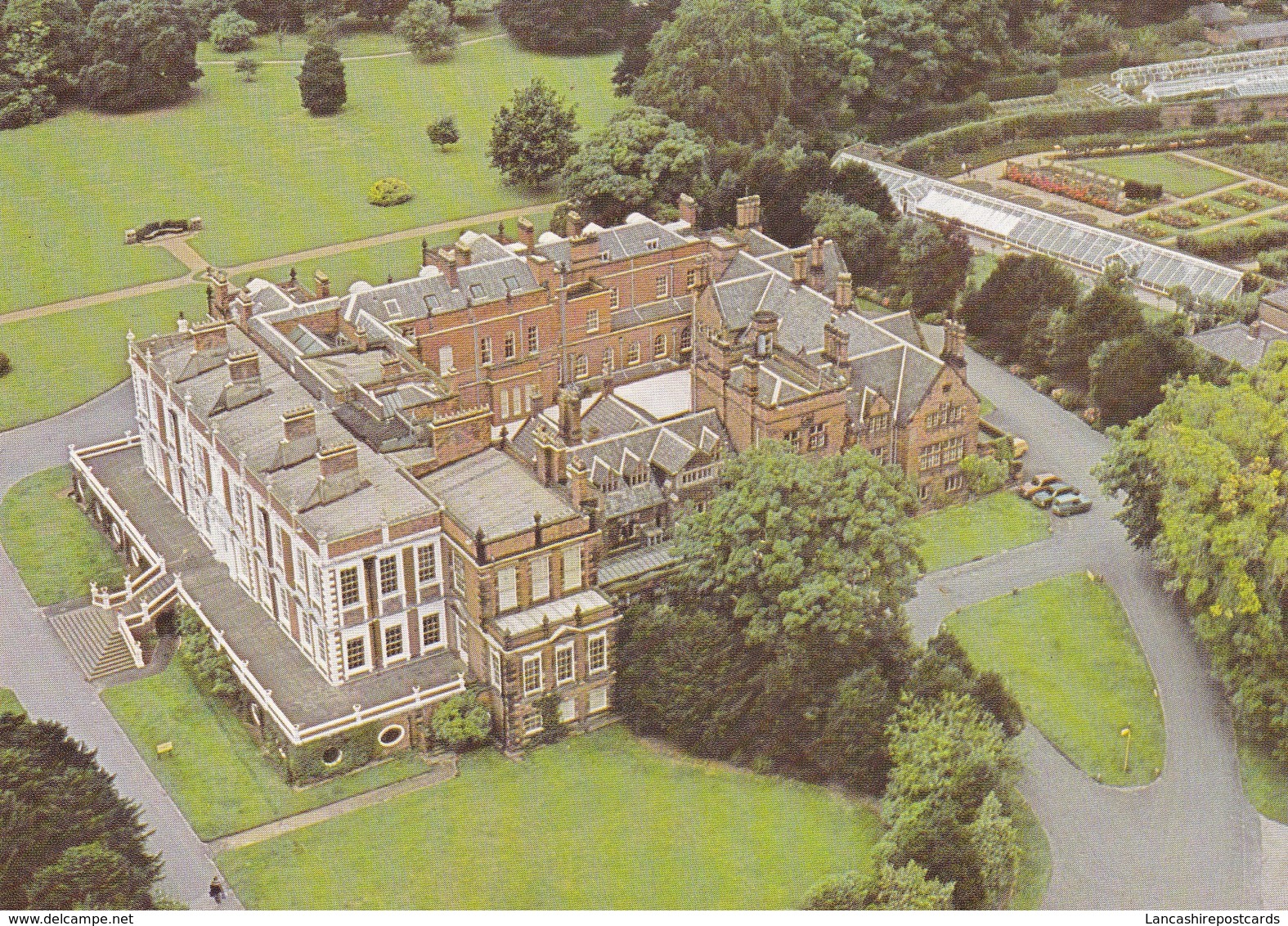 Postcard Croxteth Hall Liverpool Aerial View My Ref  B22837 - Liverpool