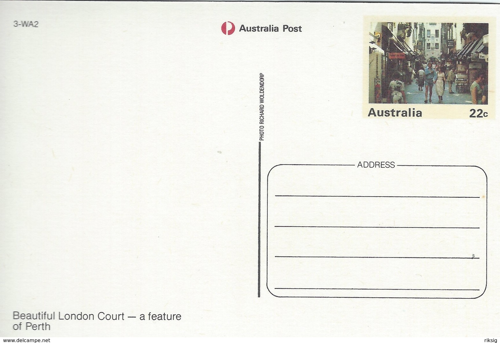 Beatiful London Court - A Feature Of Perth.   Stationery. Australia.  # 07931 - Perth