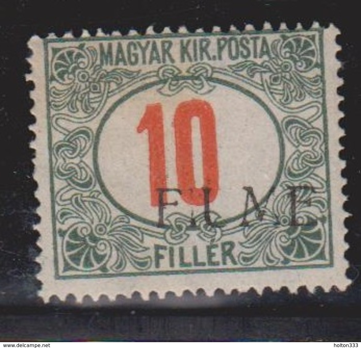 FIUME Scott # J8c MH - Overprint On Stamp Of Hungary - Fiume