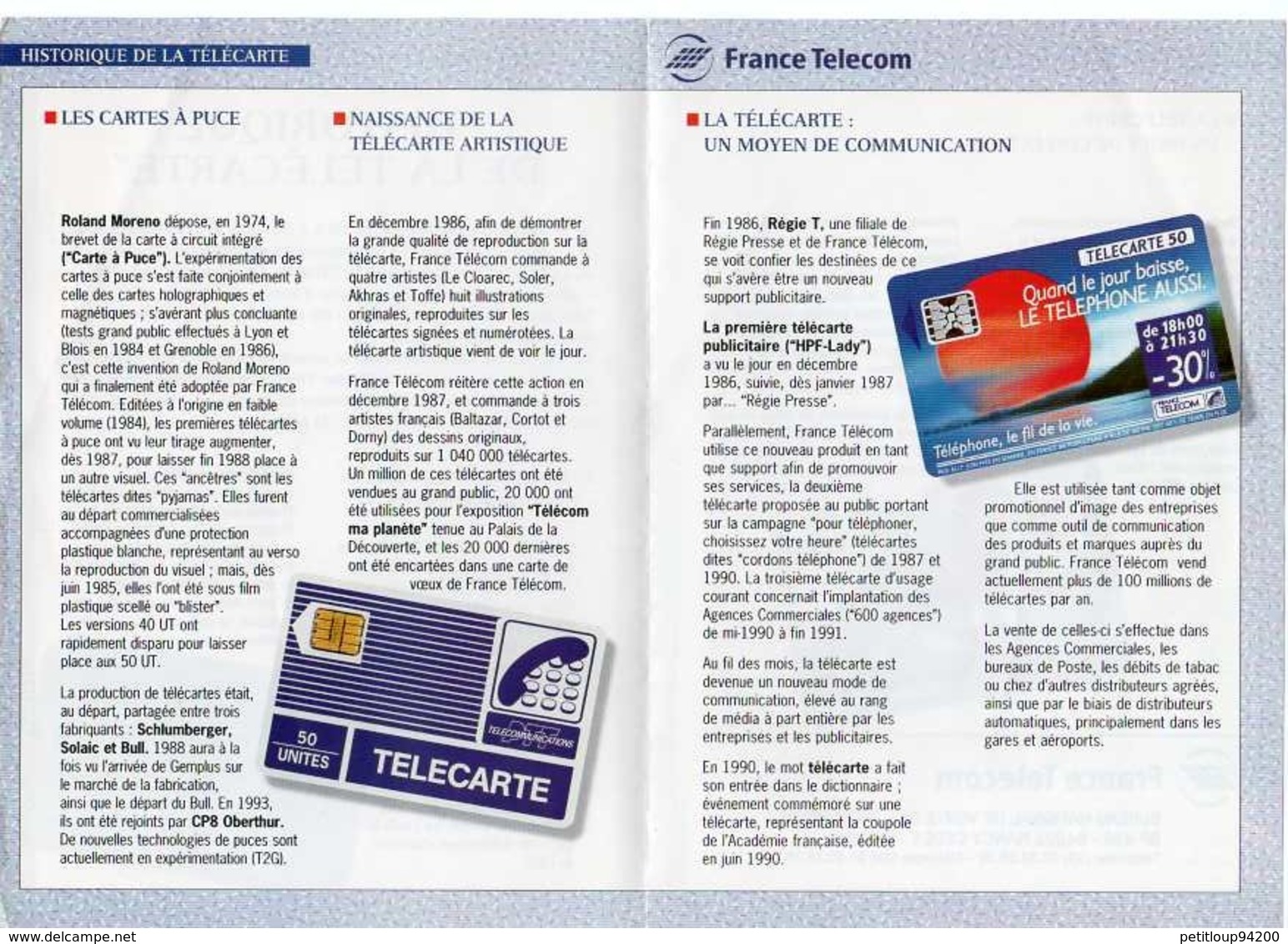 * BULLETIN FRANCE TELECOM  Historique De La Télécarte  * LA COTE EN POCHE Actualités Télécartes ANNEES 1994 & 2002 - Livres & CDs