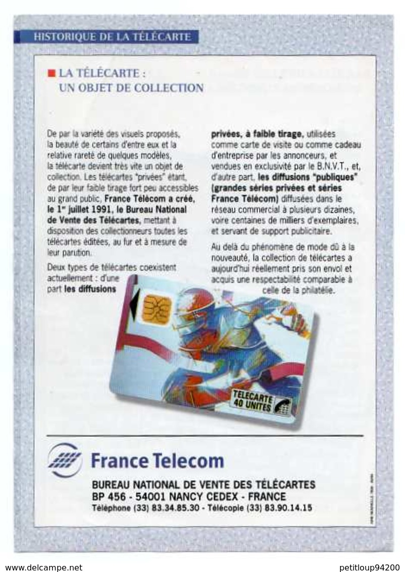 * BULLETIN FRANCE TELECOM  Historique De La Télécarte  * LA COTE EN POCHE Actualités Télécartes ANNEES 1994 & 2002 - Libri & Cd