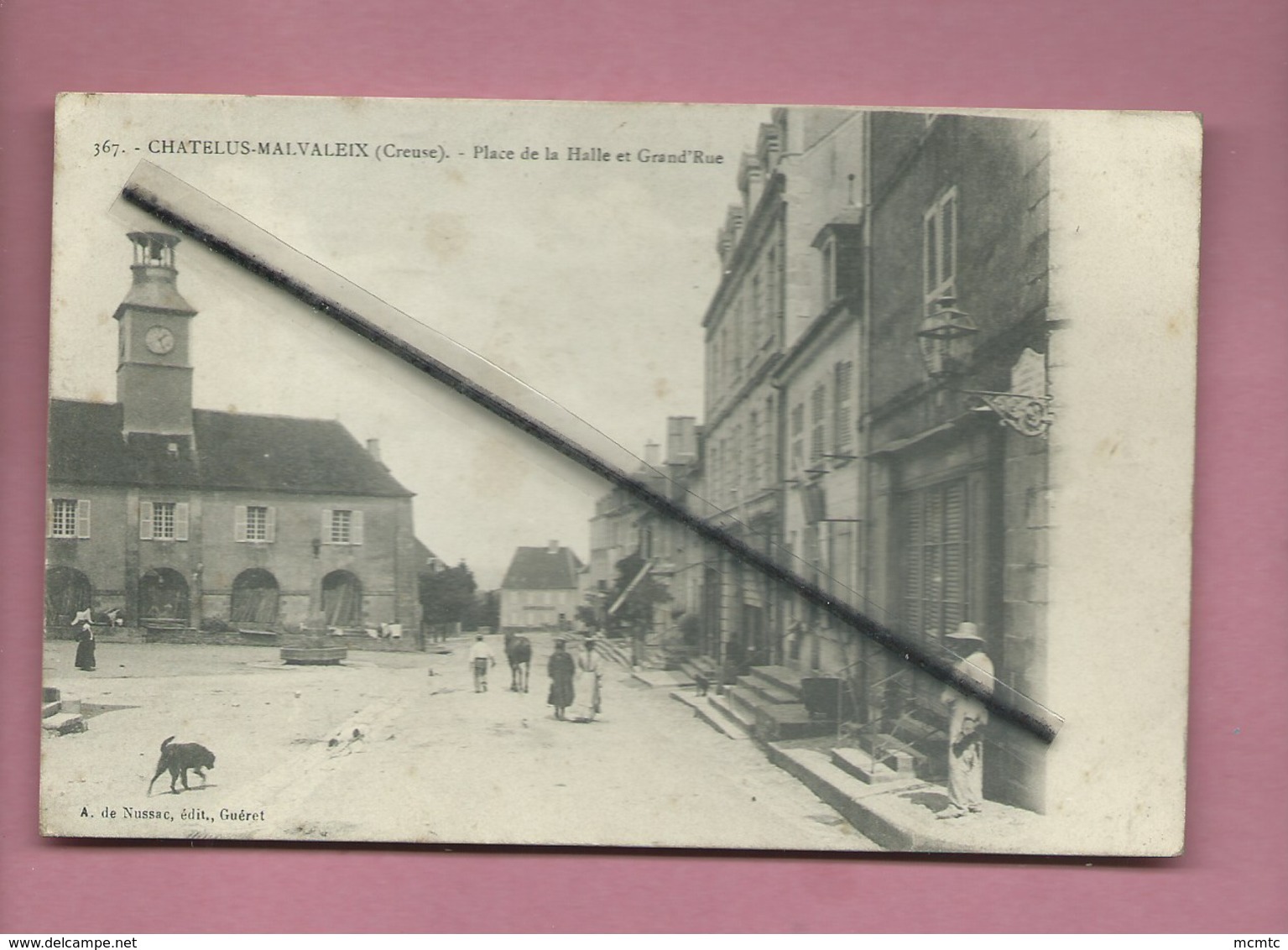 CPA - Chatelux Malvaleix  -(Creuse) - Place De La Halle Et Grand'Rue - Chatelus Malvaleix