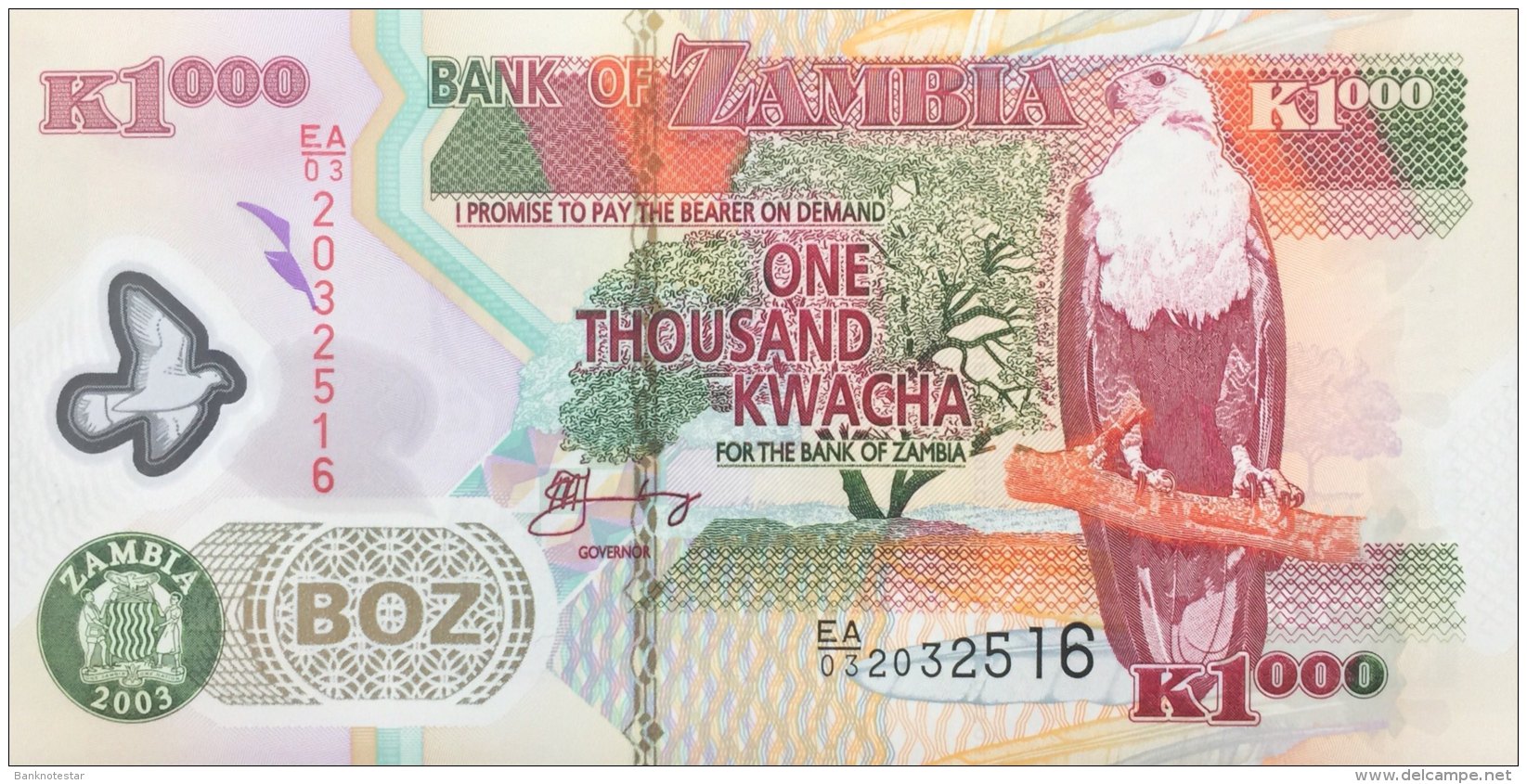 Zambia 1.000 Kwacha, P-44b (2003) - UNC - Zambia