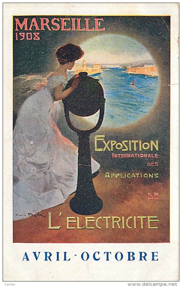 13 , MARSEILLE , Exposition D'électricité 1908 , * 184 73 - Electrical Trade Shows And Other