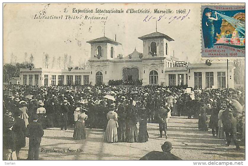 13 , MARSEILLE , Exposition D'électricité 1908  , * 184 75 - Internationale Tentoonstelling Voor Elektriciteit En Andere