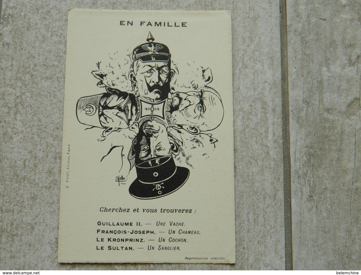 EN FAMILLE - Cherchez Et Vous Trouverez; Guillaume II; François Joseph; Le Komprinz; Le Sultan. - Guerre 1914-18