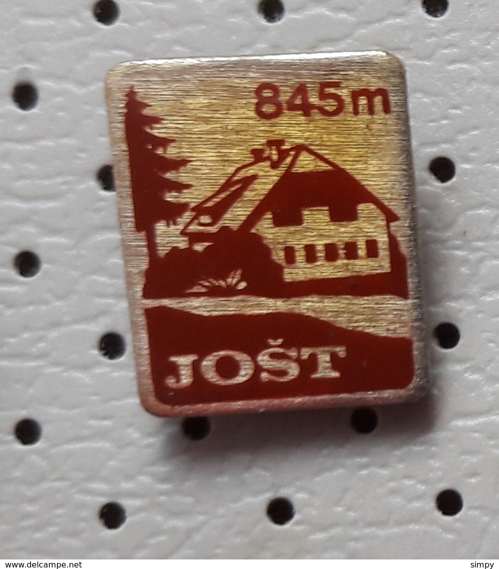 JOST 845 Mountain Lodge Alpinism, Mountaineering, Slovenia Pin - Alpinism, Mountaineering