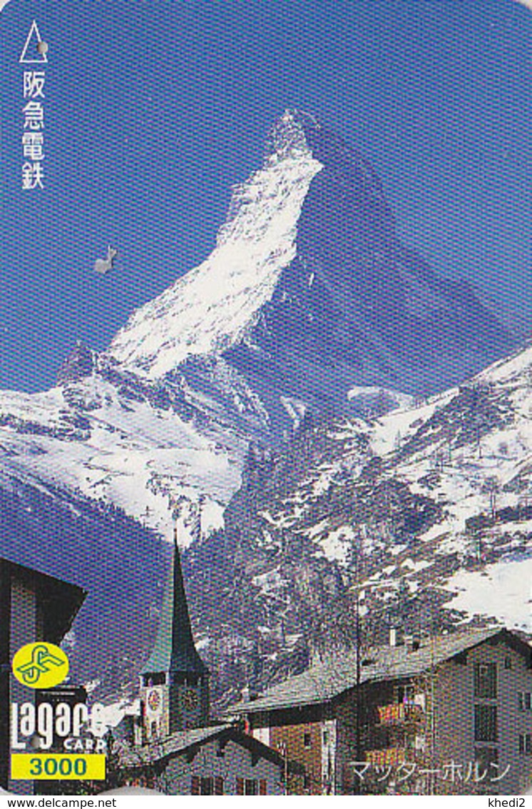 Carte Japon - SUISSE Montagne - MATTERHORN - Mountain Japan Prepaid Card - Switzerland - Site 193 - Montagnes