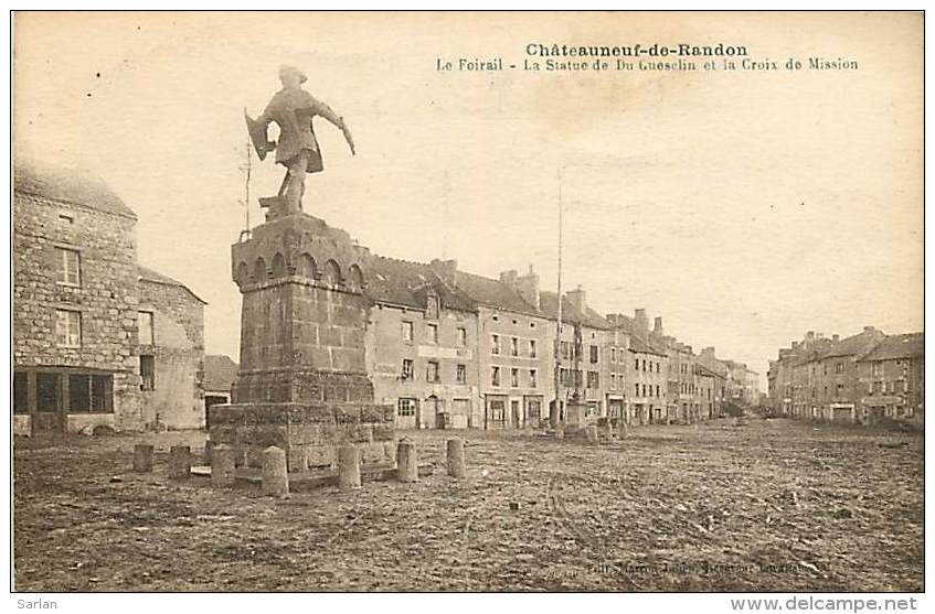 48 , CHATEAUNEUF DE RANDON , Le Foirail , Statue De Duguesclin ,* 196 69 - Chateauneuf De Randon