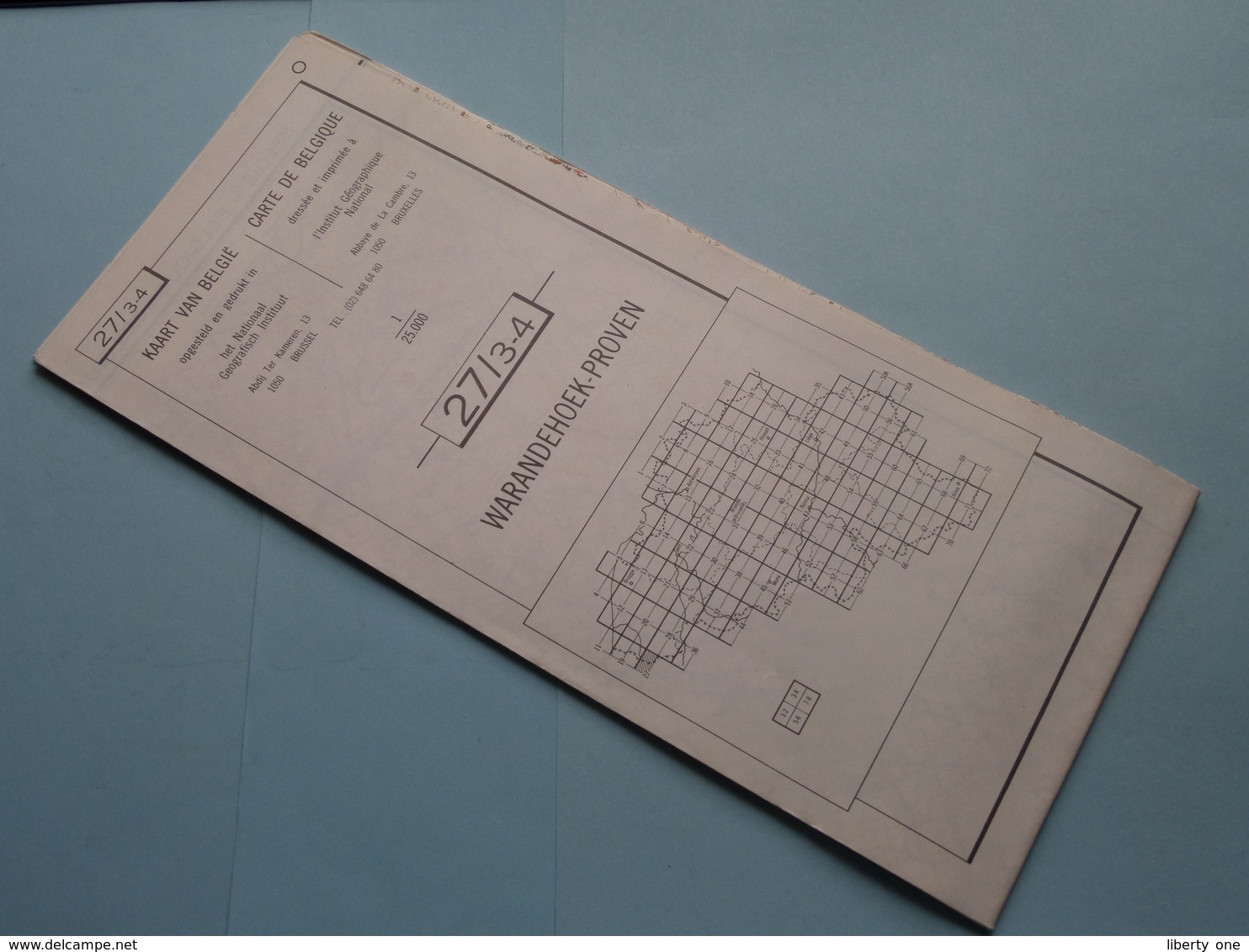 WARANDEHOEK - PROVEN 27/3-4 ( M834 ) Uitgave 2 Anno 1977 - Schaal / Echelle / Scale 1: 25.000 ( Zie Foto's ) ! - Carte Geographique