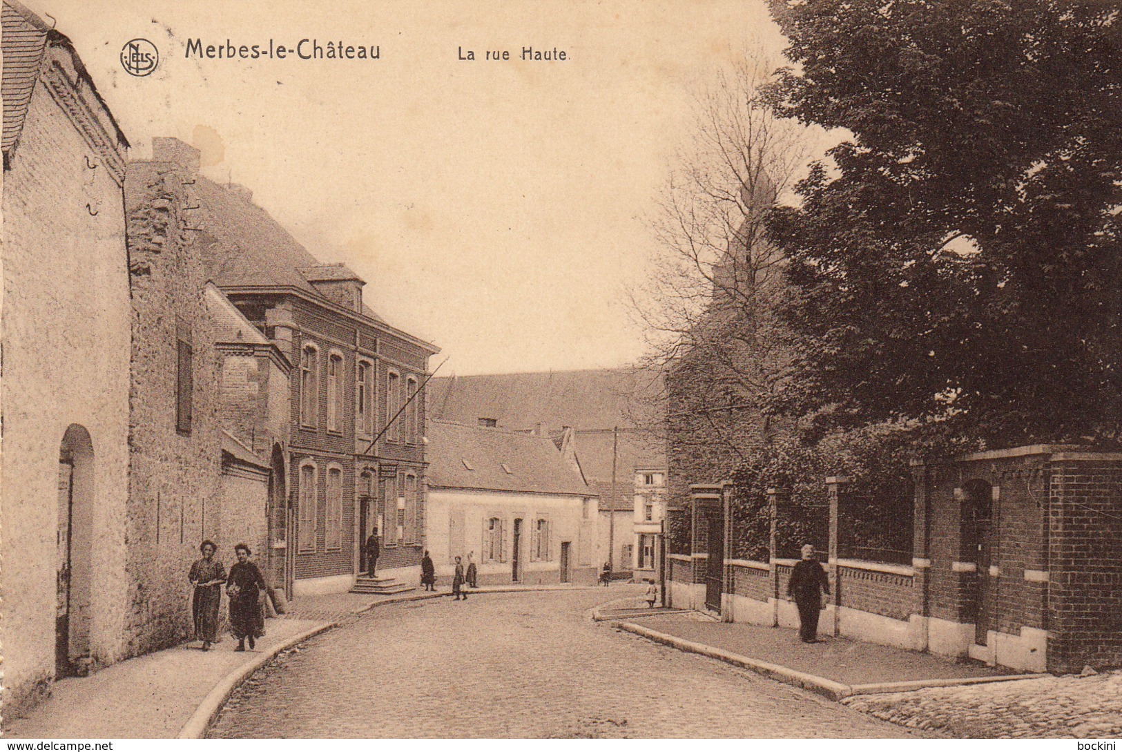 Merbes-le-Château  La Rue Haute Très Belle Carte Animée état Voir Scan. - Merbes-le-Château