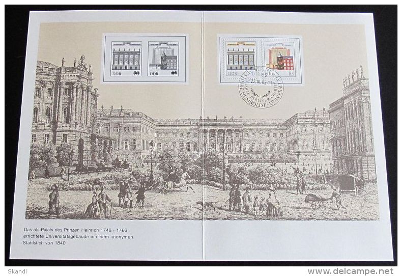 DDR 1985 ETB 2/1985 Mi-Nr. 2980/81 Mit Schwarzdruck - 1st Day – FDC (sheets)