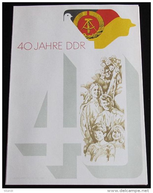DDR 1989 ETB 3/1989 Mi-Nr. 3279/82 Block 100 - 1. Tag - FDC (Ersttagblätter)