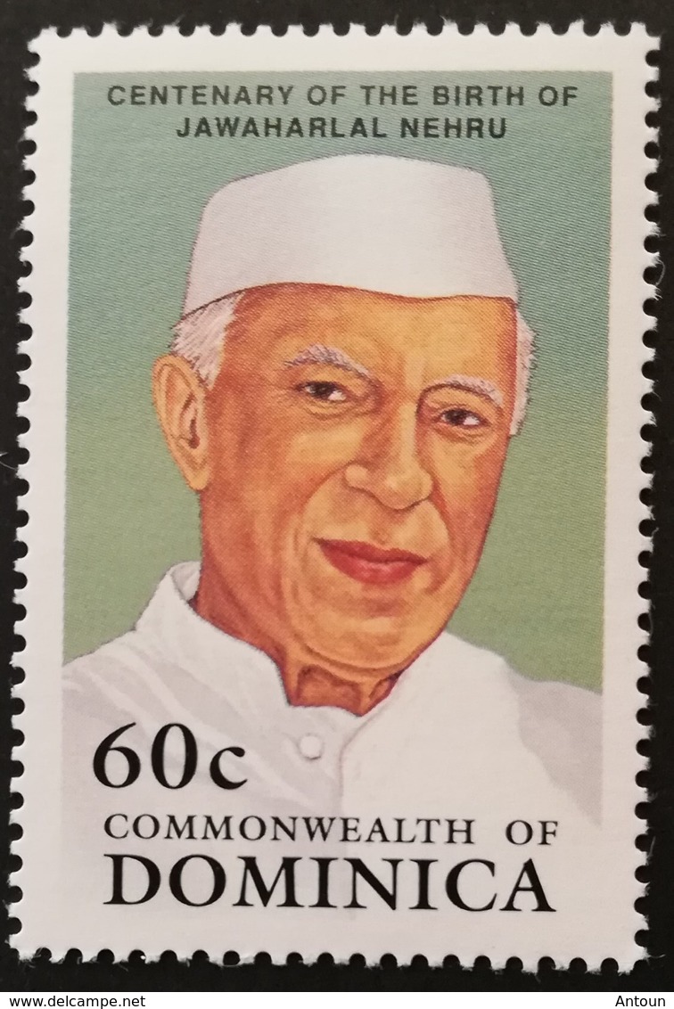 Dominica  1989 Centenary Of The Birth Of Jawaharlal Nehru - Dominica (1978-...)