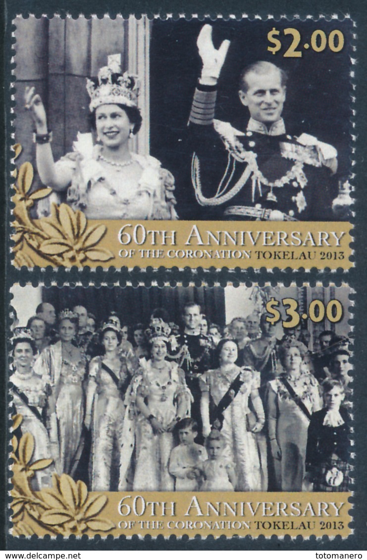 TOKELAU 2013 60th Anniversary Of The Coronation, Set Of 2v** - Tokelau