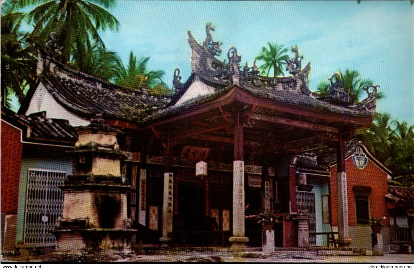 ! Ansichtskarte Penang Malaysia, Snake Temple, Sungei Kluang,Tempel, Religion - Malasia