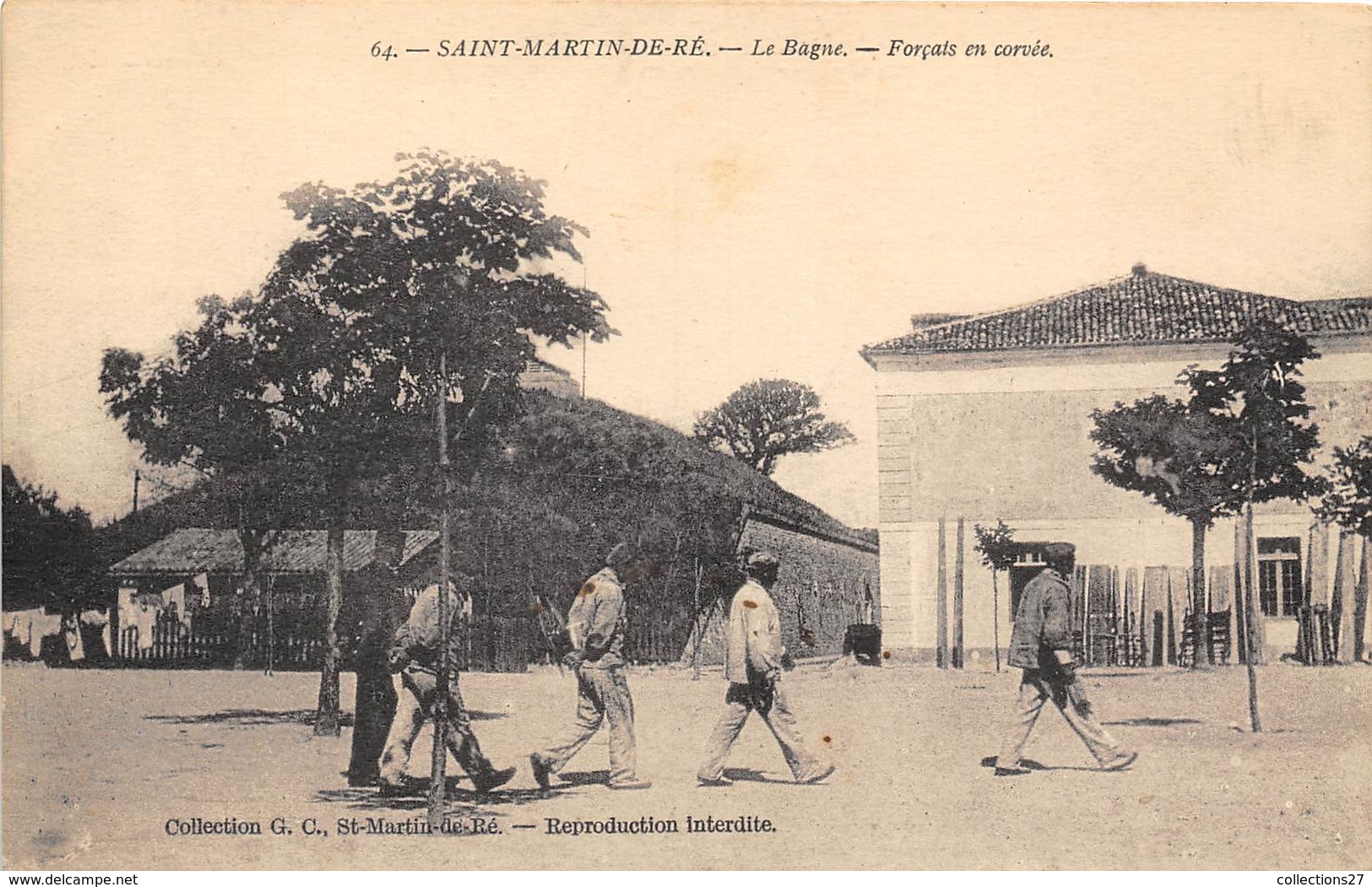 17-SAINT-MARTIN-DE-RE- LE BAGNE- FORCATS EN CORVEE - Saint-Martin-de-Ré