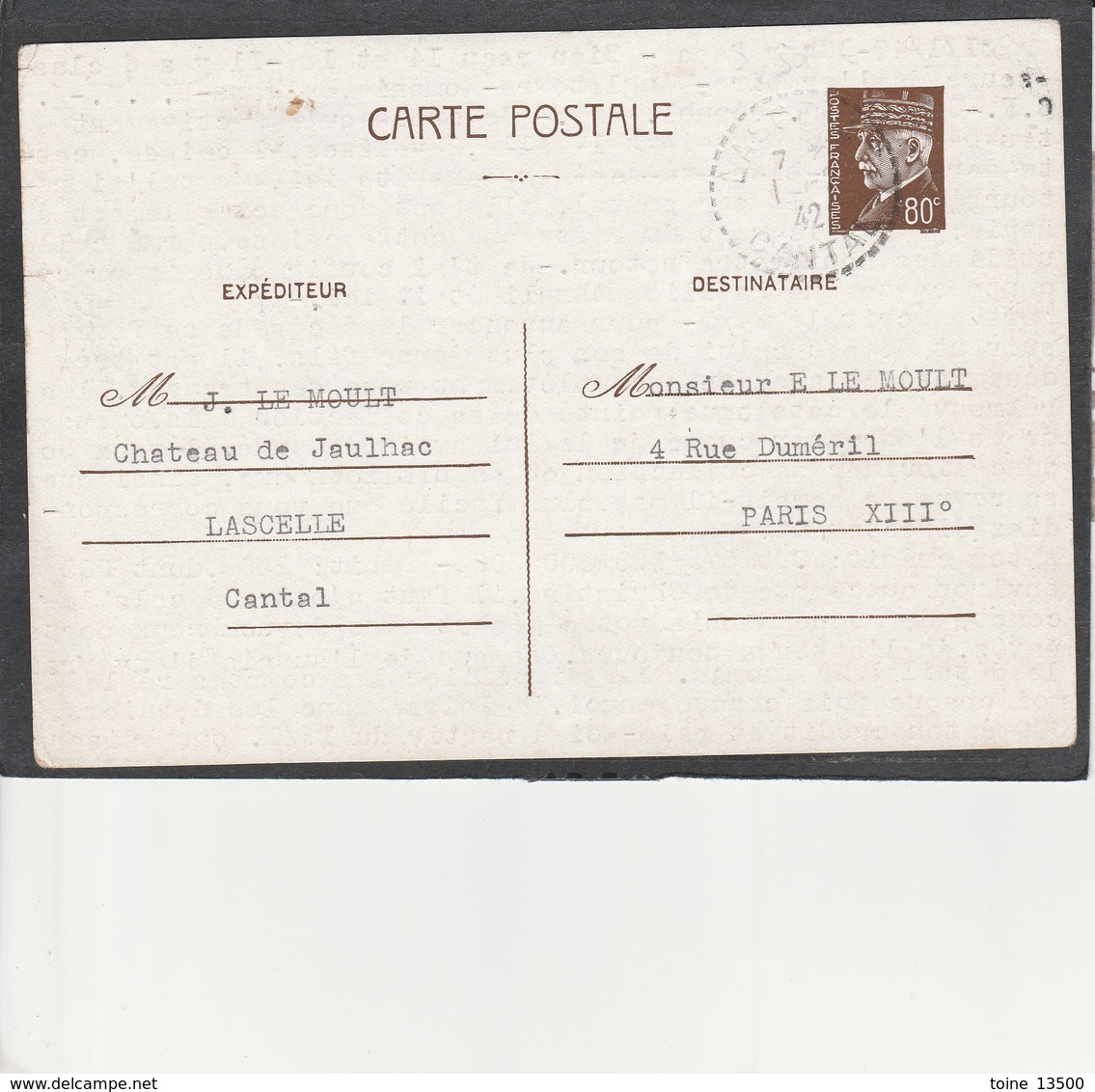 ENTIERS POSTAUX  - Trance   - Lot de 11 cartes (à voir 11 scans)