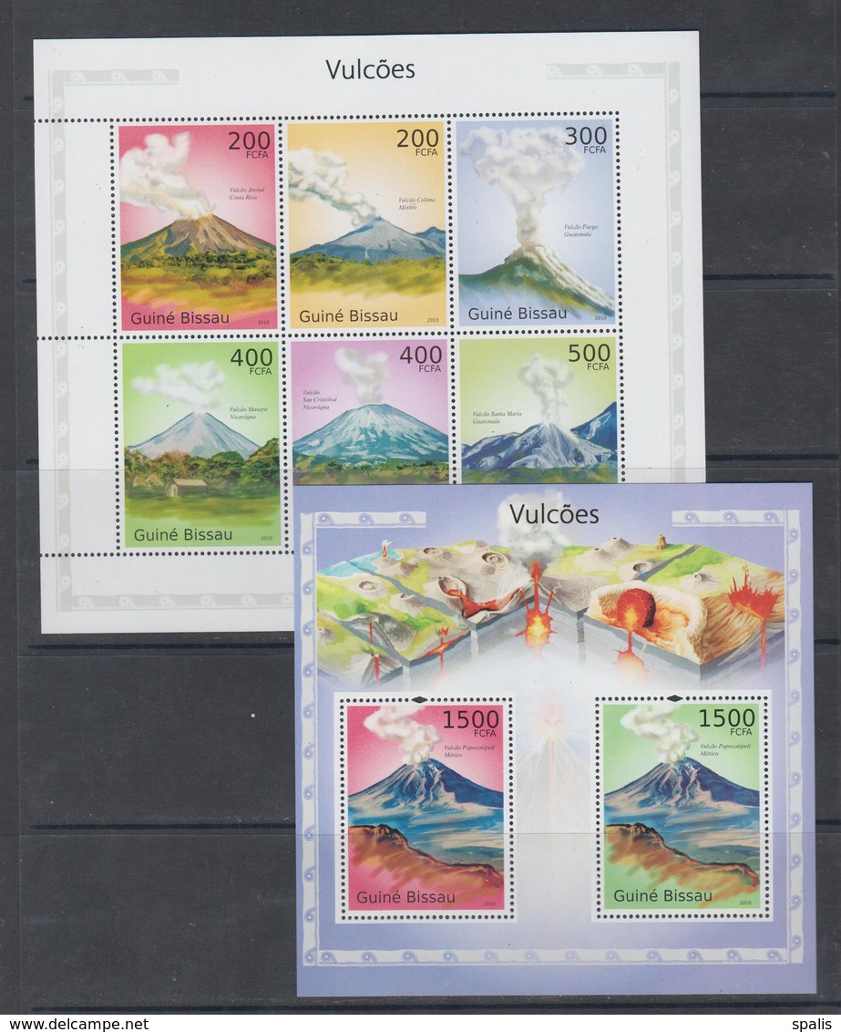 Guinea Bissau 2010 Mi 4961-6.bl 859 Mnh Volcanoes - Volcanos