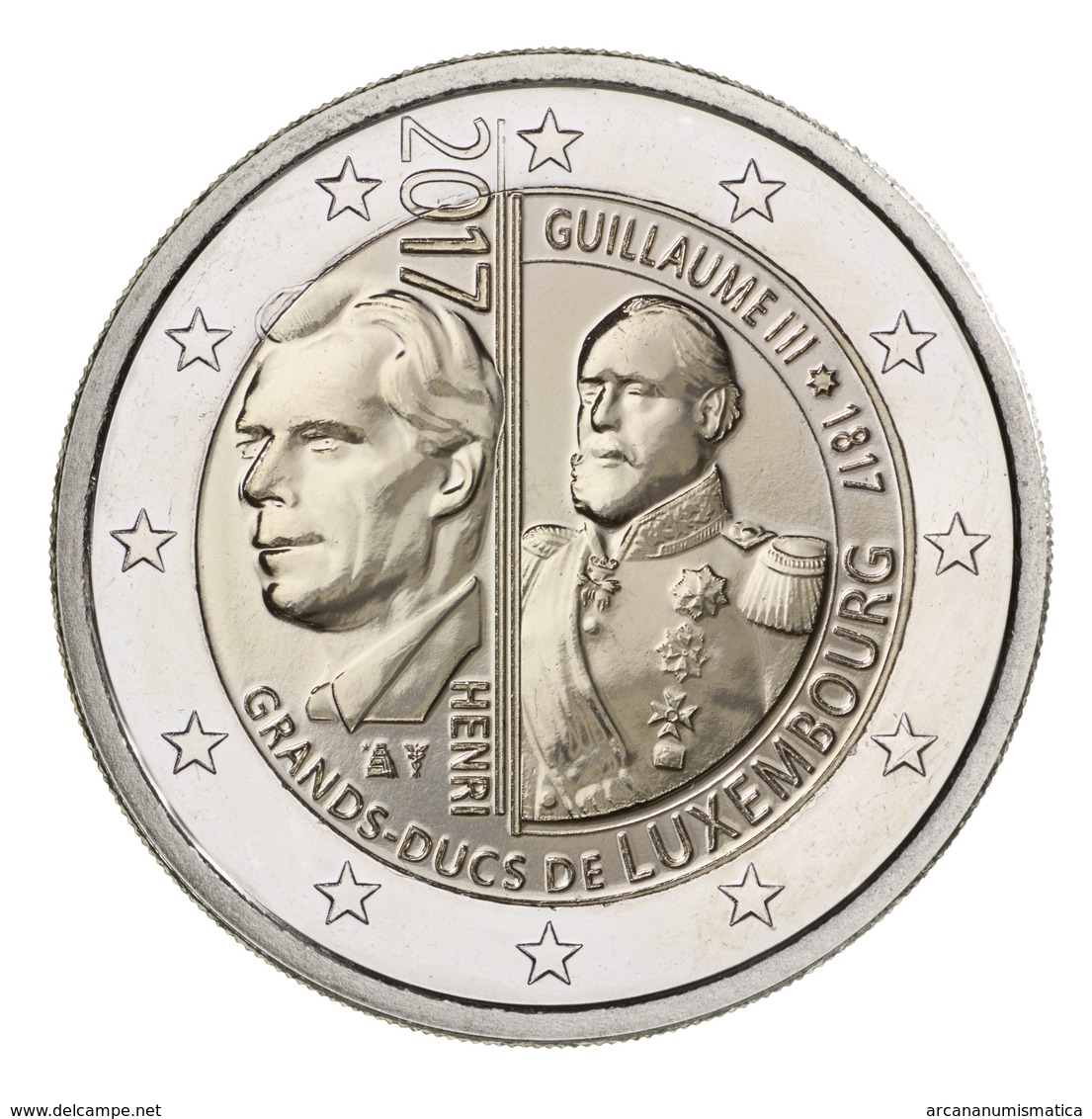 LUXEMBURGO 2€ BIMETÁLICA  2.017  2017  "GUILLAUME III"  SC/UNC  T-DL-12.224 - Luxemburgo