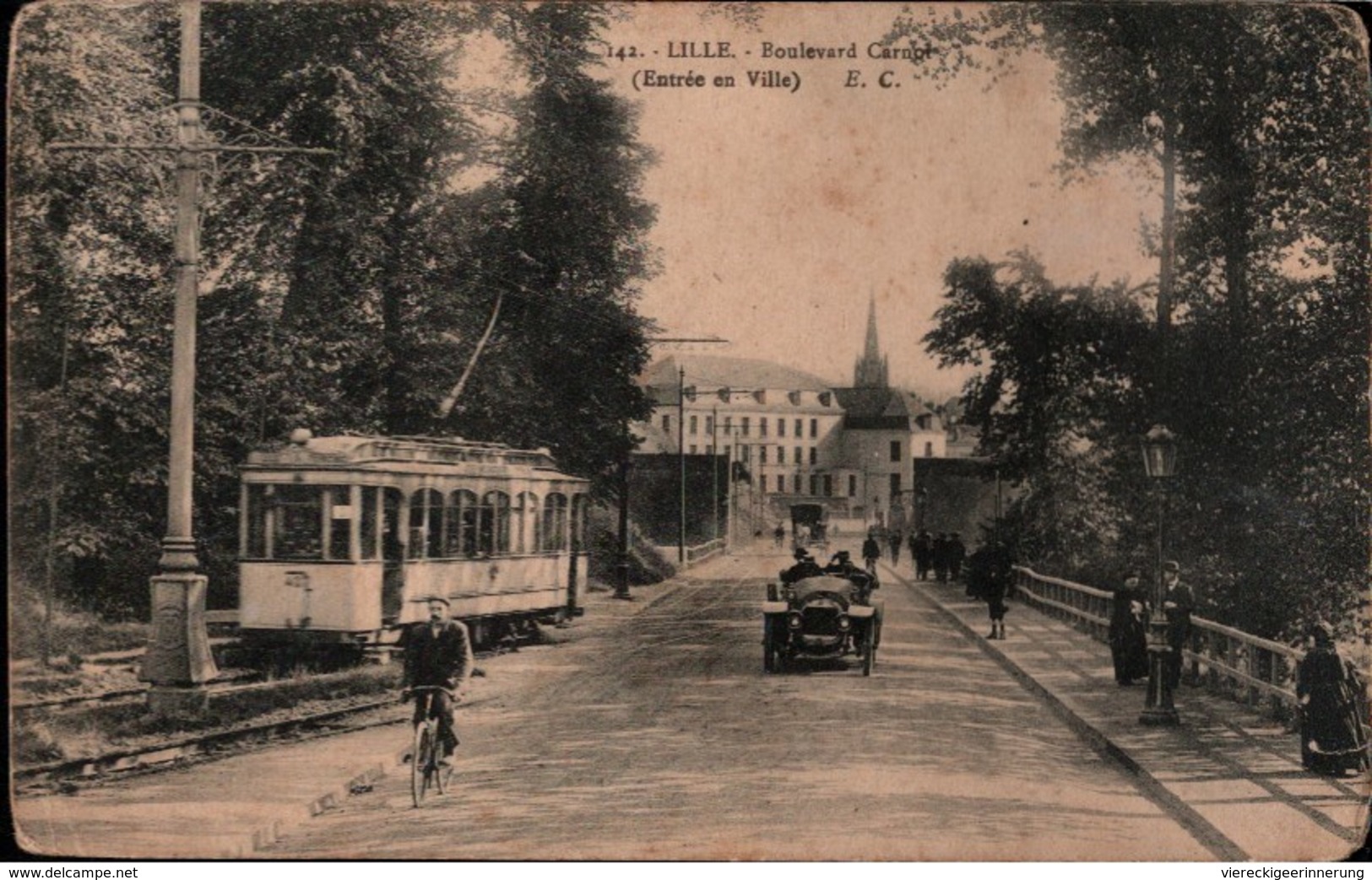 ! 59, Alte Ansichtskarte Lille, Straßenbahn, Tram - Tramways