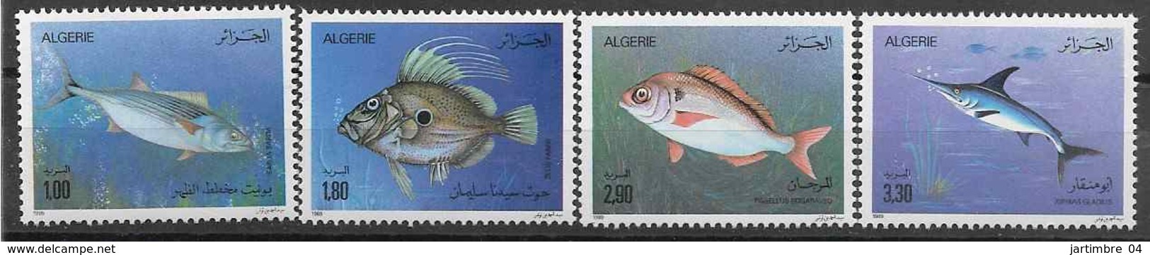 1989 ALGERIE 961-64** Poissons - Algeria (1962-...)