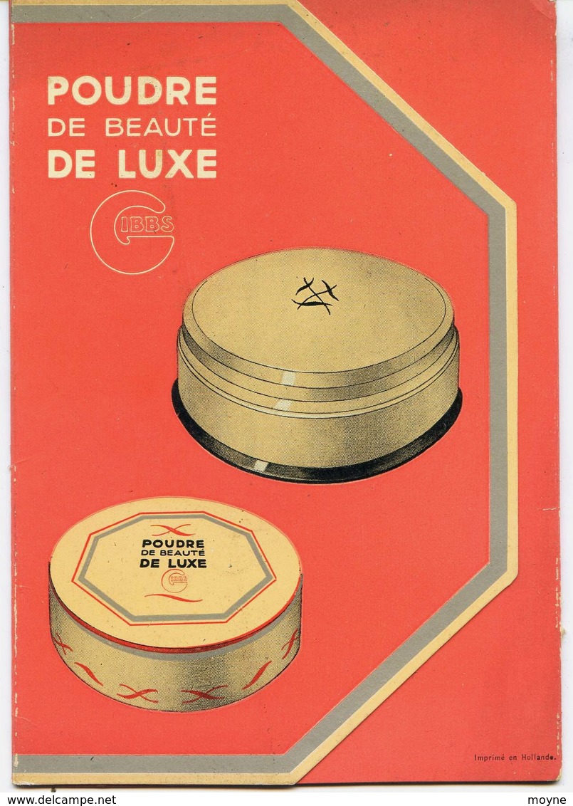 PRESENTOIR P.L.V.-   GIBBS  -  POUDRE DE LUXE - UNE  GAMME DE 7 TEINTES - Pharmacie - Beauté - Paperboard Signs