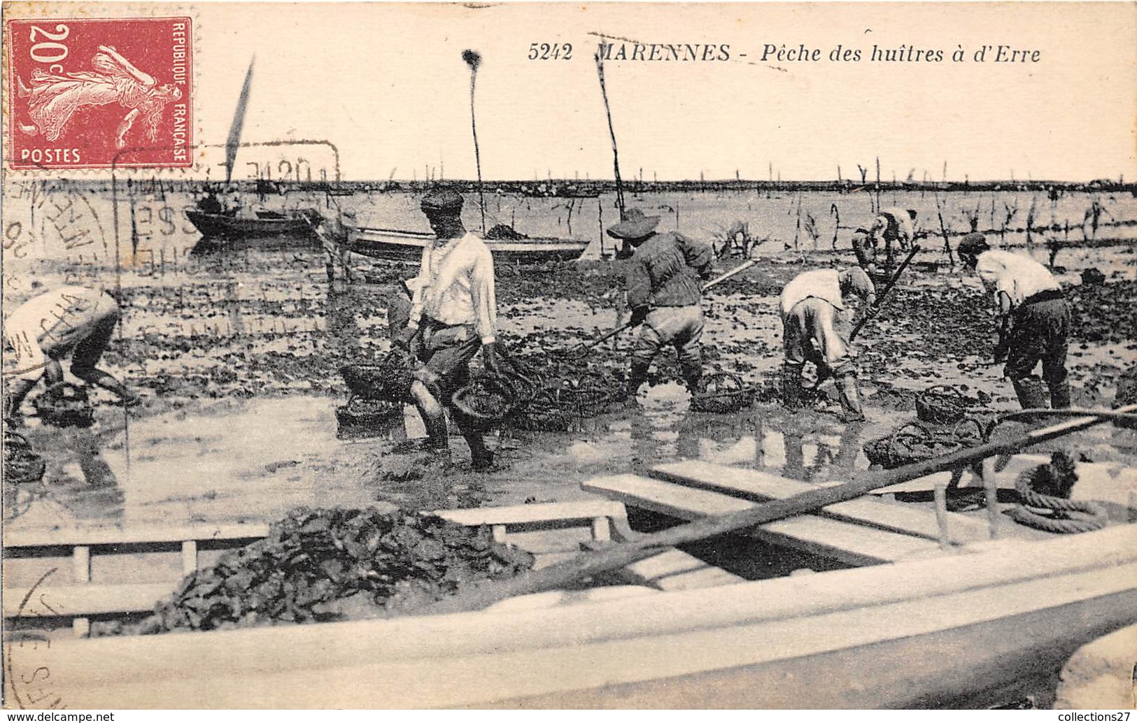 17-MARENNES- PÊCHE DES HUITRE A D'ERRE - Marennes