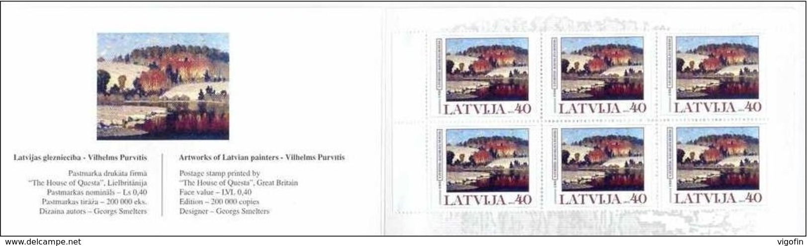 LV 2001-539 BERLIN FILA, LATVIA, BOOKLET, MNH - Letland