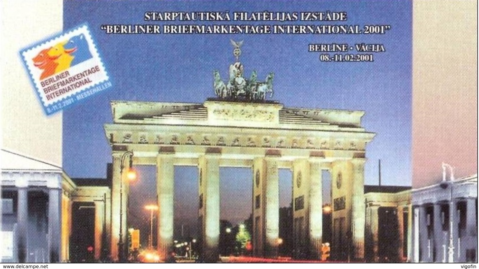 LV 2001-539 BERLIN FILA, LATVIA, BOOKLET, MNH - Letland