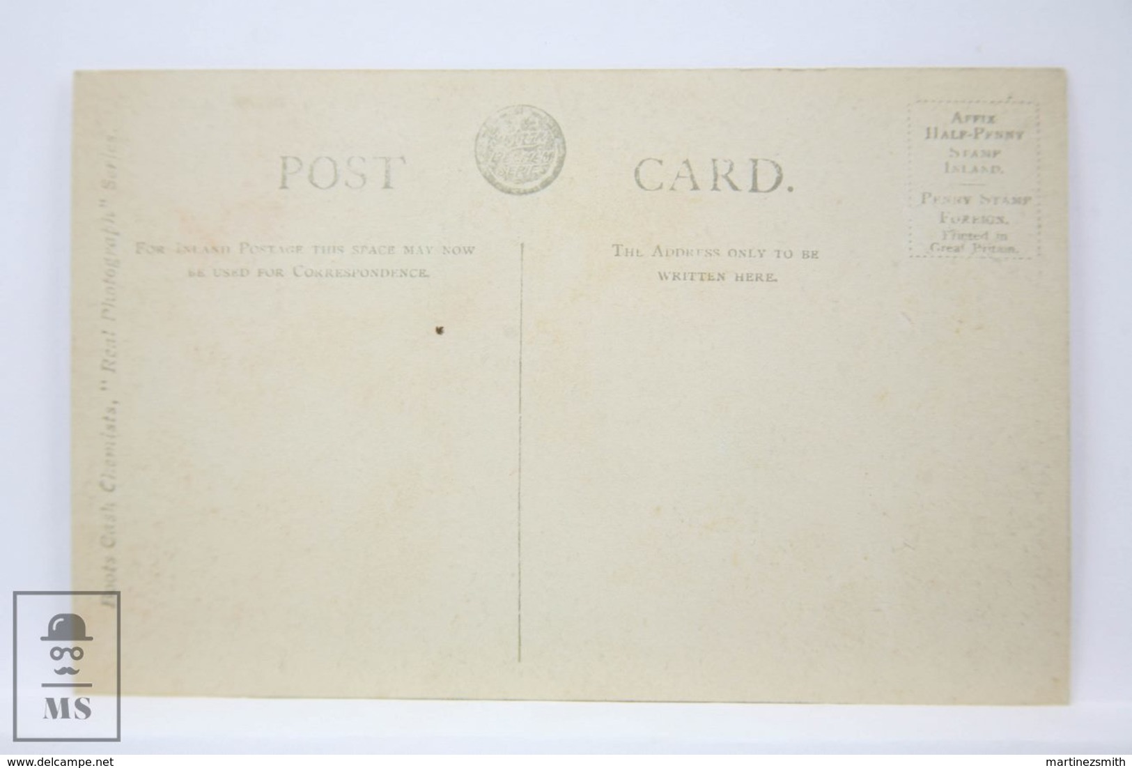 Postcard England - Bowder Stone -Boot Cash Chemists Real Photograph Series - Borrowdale