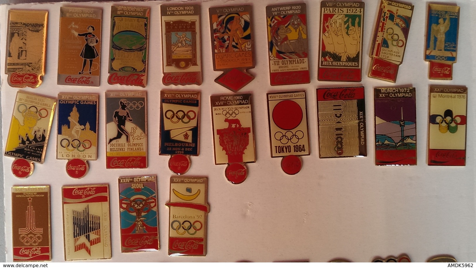 PINS COCA COLA (set De 22 Pins) - JEUX OLYMPIQUES D'ETE DE 1896 A 1992 - Otros & Sin Clasificación