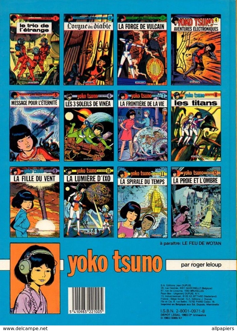 Yoko Tsuno Tome 13 Les Archanges De Vinéa Par Roger Leloup - Edition Originale De 1983 - Yoko Tsuno