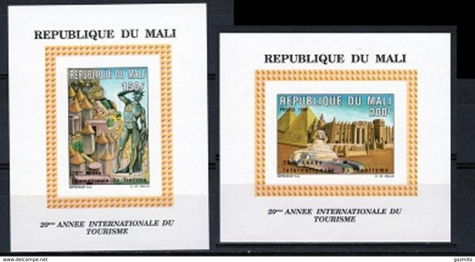 Mali 1994, Int.Year Tourism, Grand Mosque Mopti 2BF Deluxe - Mali (1959-...)