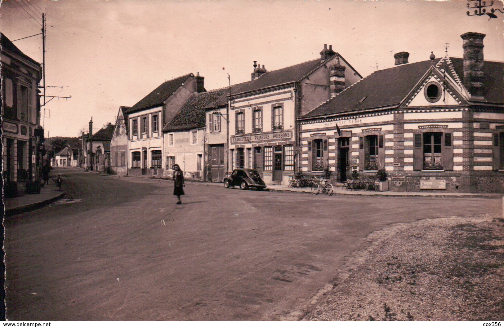 CPSM 27 MARCILLY SUR EURE Carrefour De L'Eglise - Marcilly-sur-Eure