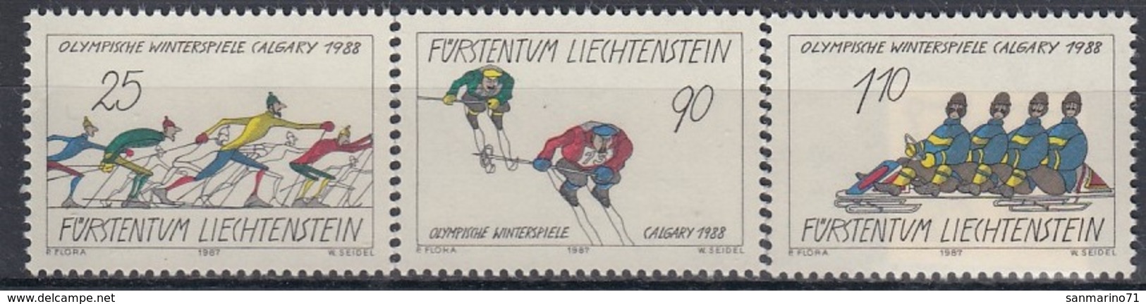 LIECHTENSTEIN 934-936,unused - Wintersport (Sonstige)