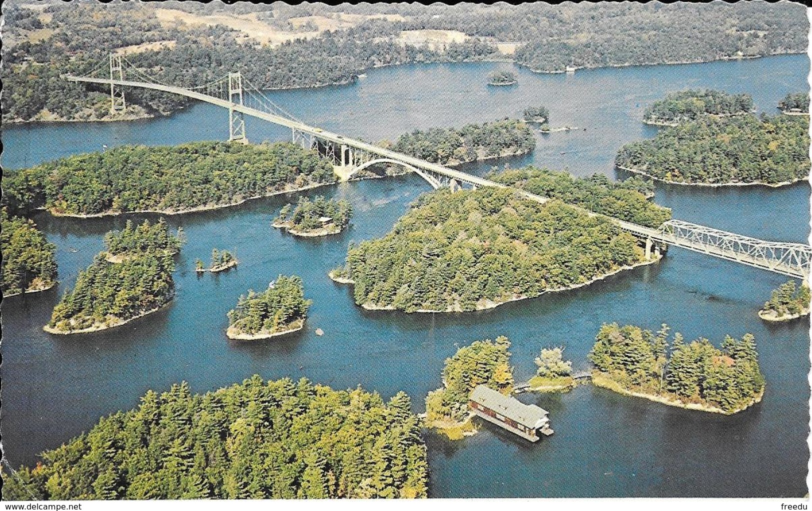 Canadian Span 1000 Islands International Bridge Aerial Vue - Thousand Islands