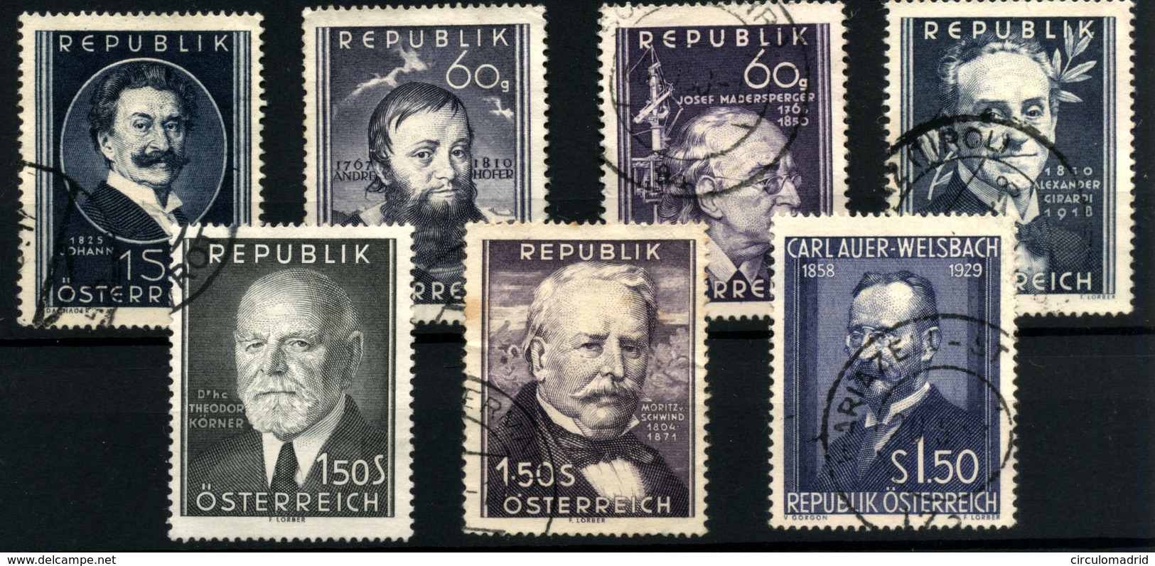 3621- Austria Nº 769, 785, 787, 791, 819, 829, 840 - Gebraucht