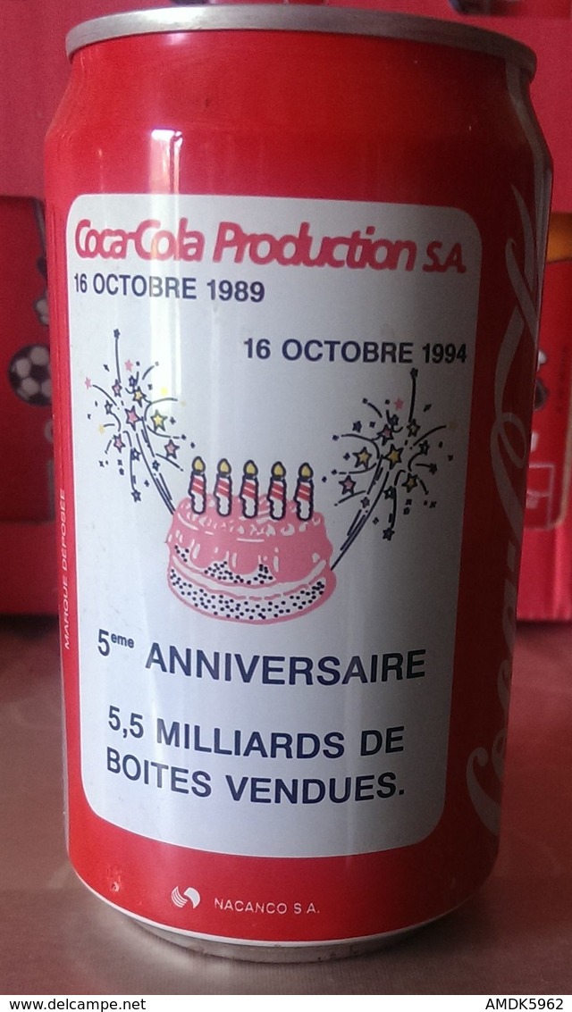 CAN COCA COLA - FRANCE - 1994 - 16/10/94 : 5ème ANNIVERSAIRE DE L'USINE COCA COLA DE SOCX - Dosen