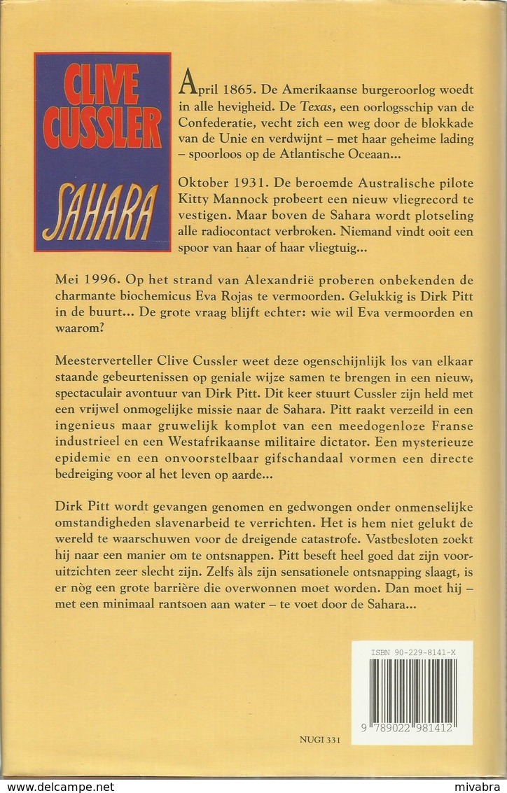 SAHARA - CLIVE CUSSLER ( EEN DIRK PITT AVONTUUR ) - Abenteuer